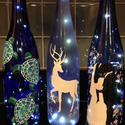 turtles, deer, bride and groom